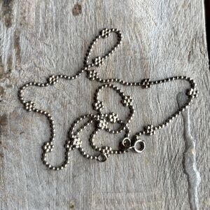 Sterling Silver Flower Station Necklace